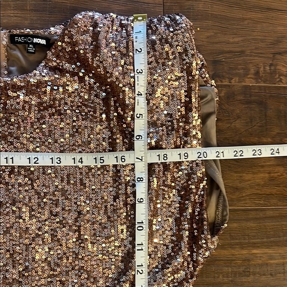 Fashion Nova Shimmering Sequin Jumpsuit, S. XL - Picture 7 of 11